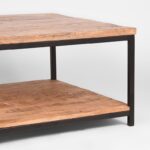 salontafel vintage rough mangohout 80x80x46 cm detail 2