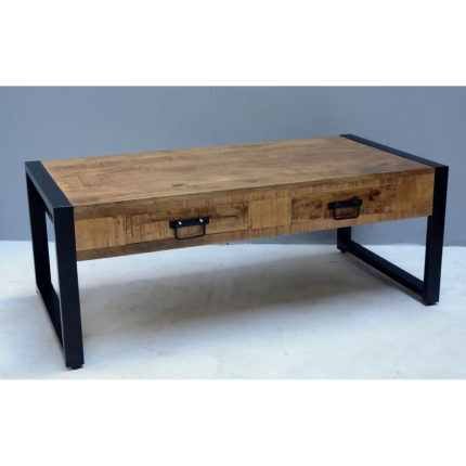Lage koffietafel mangohout