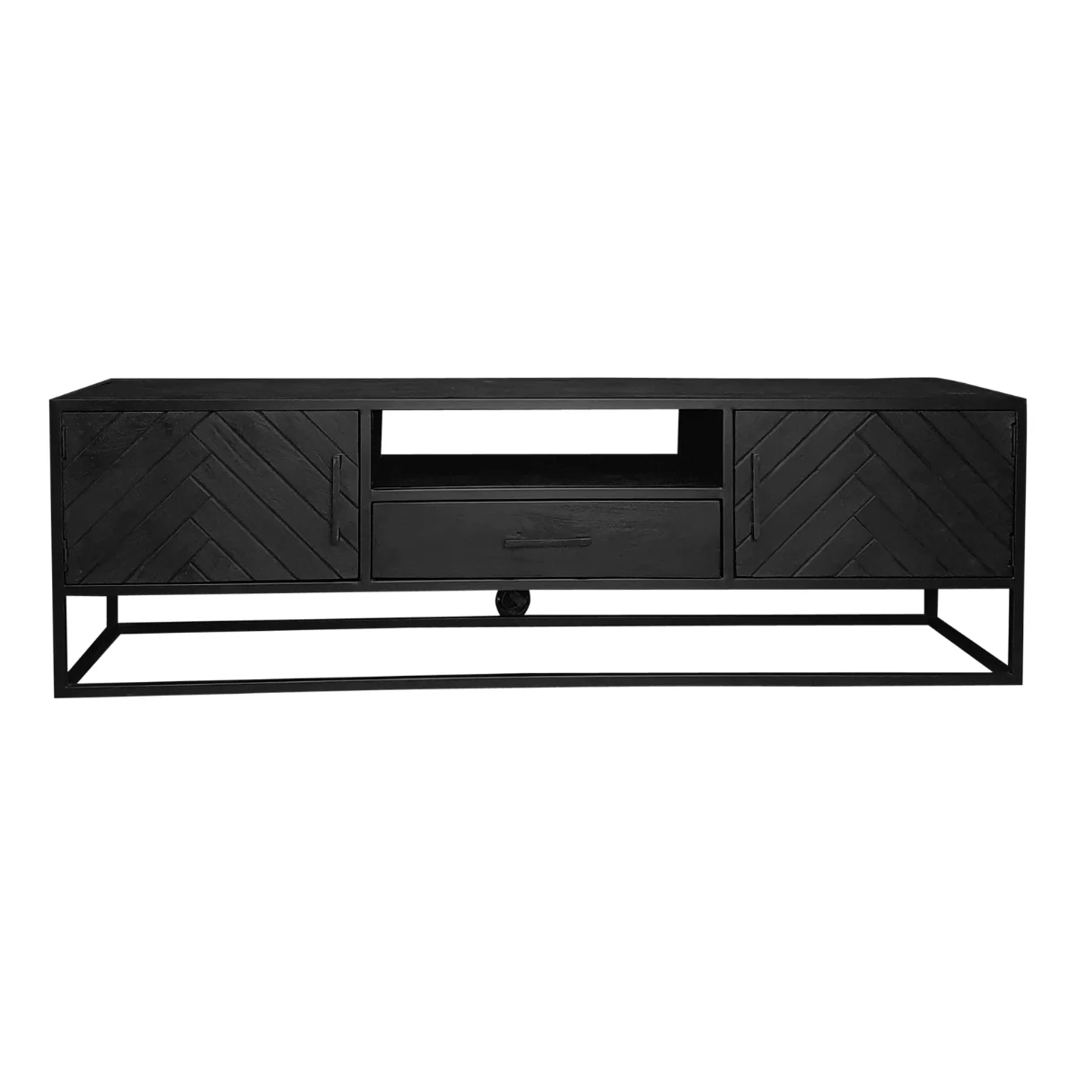 TV meubel zwart mangohout