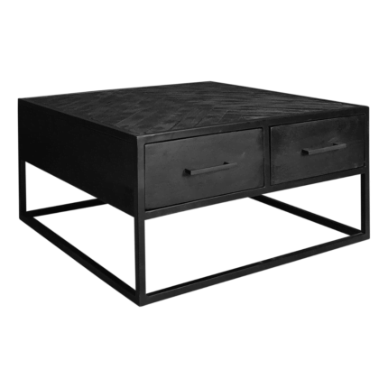 Tafel zwart mangohout