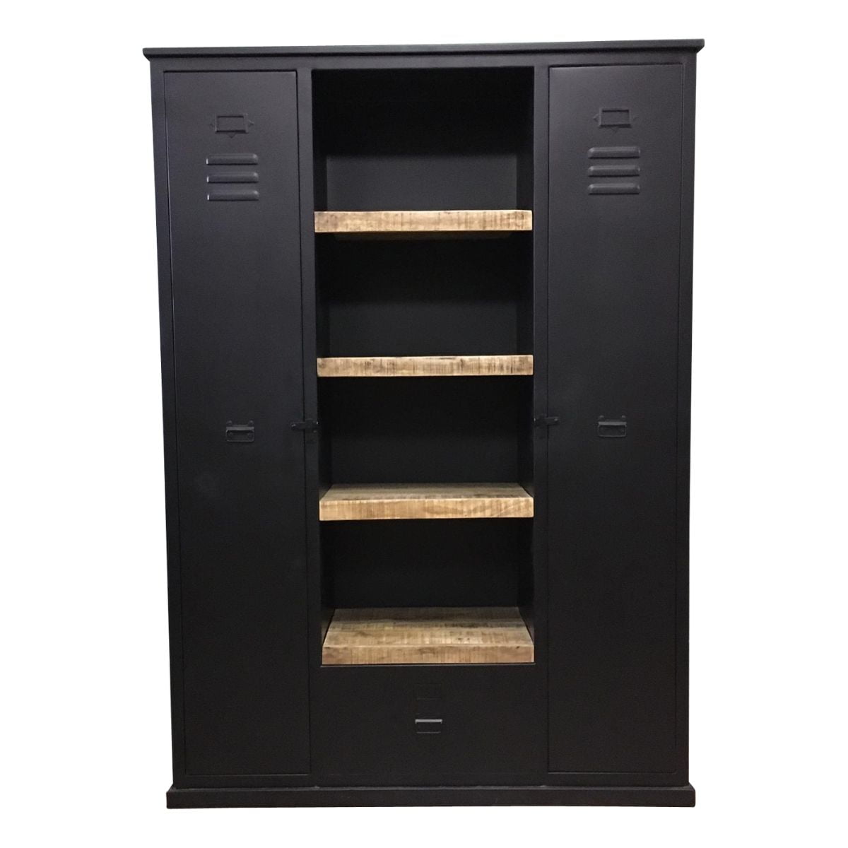 Mango houten meubels 5 Zwarte lockerkast mangohout 1