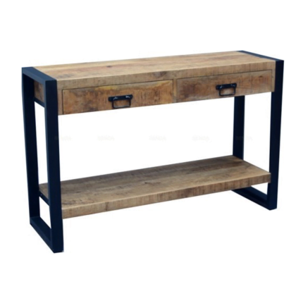 SIDETABLE BEBR MANGOHOUT 2 LADES EN EXTRA PLANK 120CM