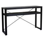 SIDETABLE BEBR ZWART MANGOHOUT EXTRA PLANK 120CM