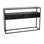 SIDETABLE BEJX ZWART MANGOHOUT 120CM