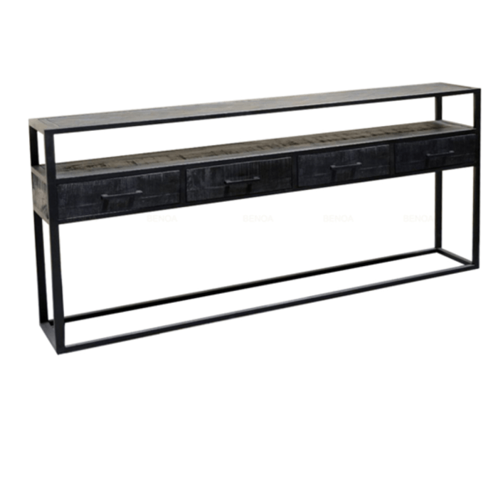 SIDETABLE BEJX ZWART MANGOHOUT 180CM