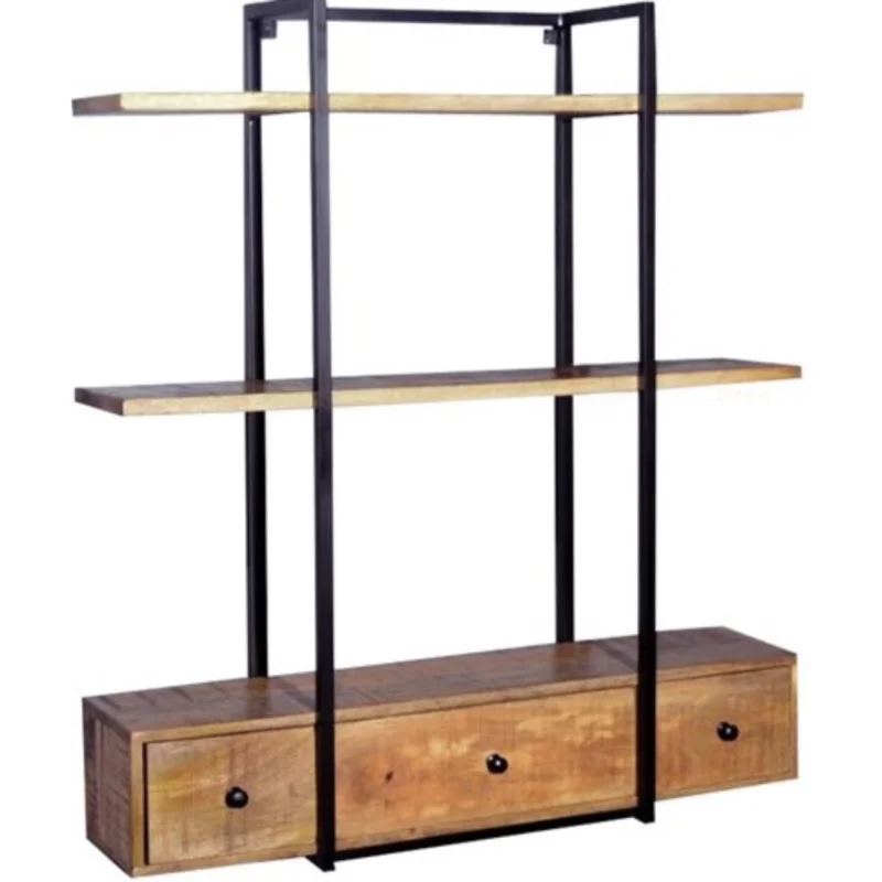 Wandkast/boekenkast mangohout 80cm