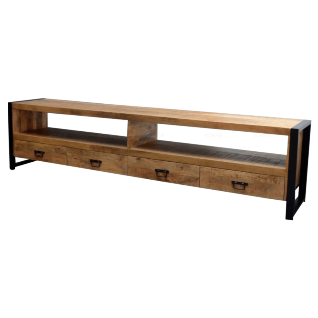 TV MEUBEL FSBO MANGOHOUT 4 LADES 220CM TV MEUBEL FSBO MANGOHOUT 4 LADES 220CM