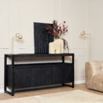 Dressoir FSBO zwart mangohout 175cm