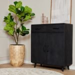 Kast FSOM zwart mangohout 100cm