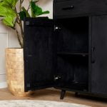 Kast FSOM zwart mangohout 100cm o