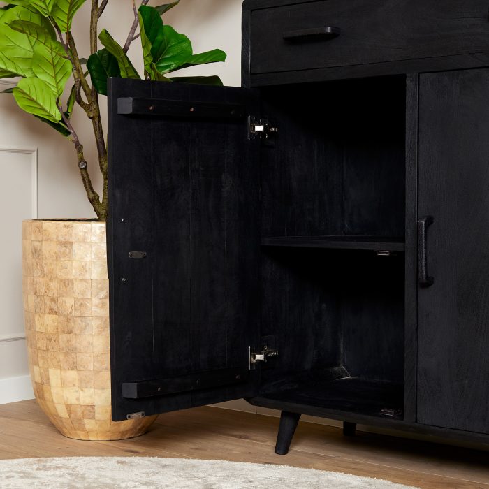 Kast FSOM zwart mangohout 100cm o