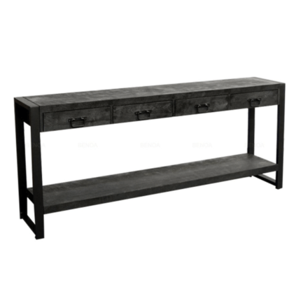 Sidetable BEBR zwart mangohout 180cm