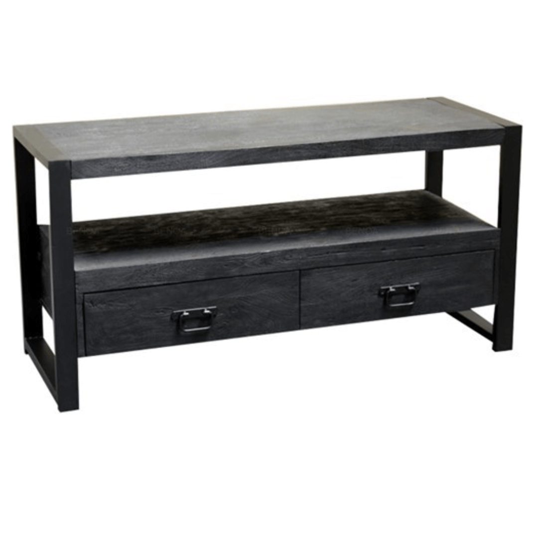 TV MEUBEL BEBR ZWART MANGOHOUT 100 120CM TV MEUBEL BEBR ZWART MANGOHOUT 100 120CM