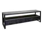 TV MEUBEL BEBR ZWART MANGOHOUT 180CM