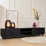 Tv meubel FSOM zwart mangohout 240cm