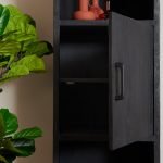 Wandkast FSOM zwart mangohout 55cm o