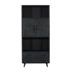 Wandkast FSOM zwart mangohout 90cm v