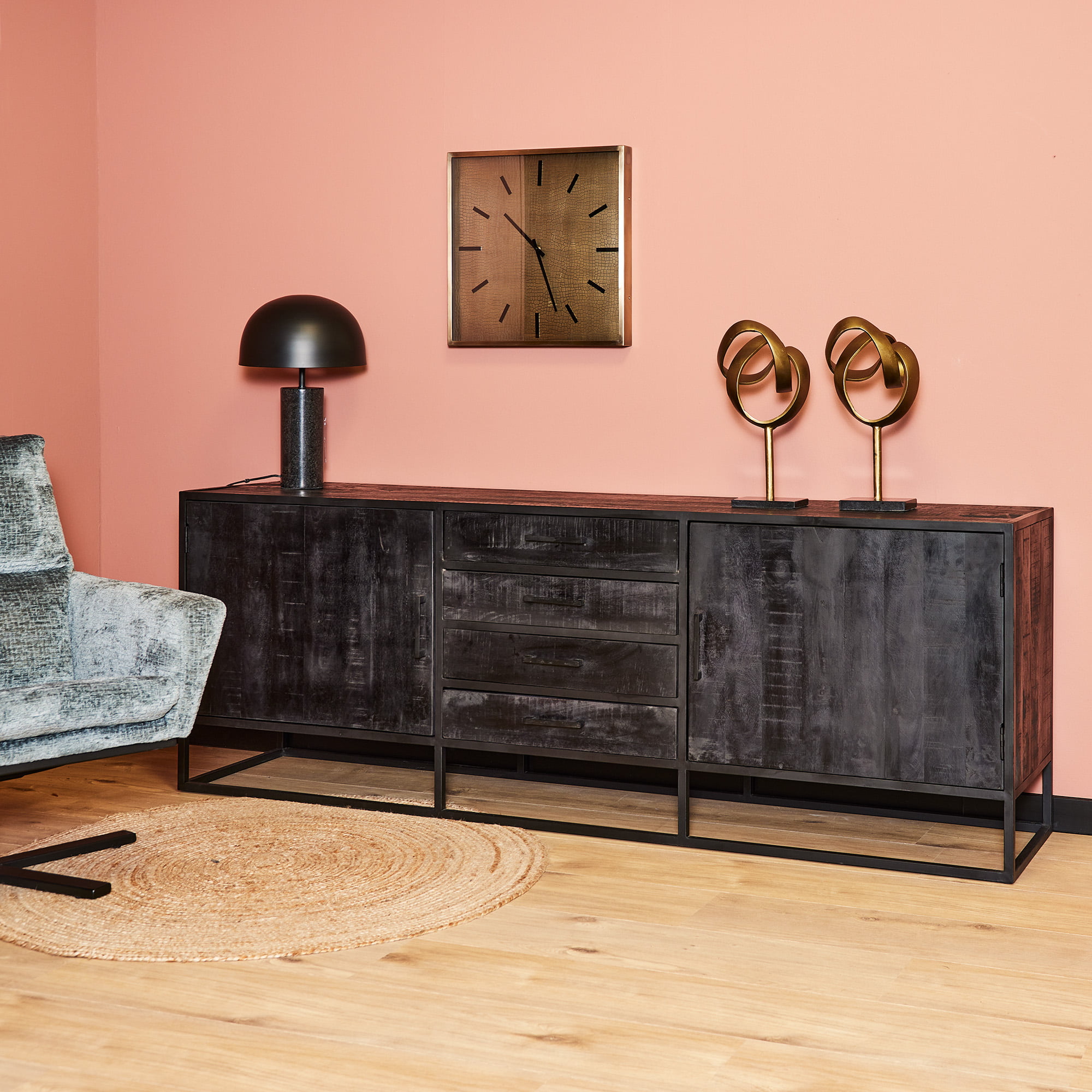 FSDE zwart dressoir 210