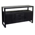 DRESSOIR BEBR ZWART MANGOHOUT 135CM