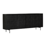 Dressoir FSBR zwart mangohout 4 deuren 220cm z