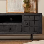 Tv meubel FSBR zwart mangohout 120cm