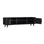 Tv meubel FSOM zwart mangohout 2 deuren 180cm o