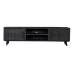 Tv meubel FSOM zwart mangohout 2 deuren 180cm v