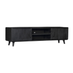 Tv meubel FSOM zwart mangohout 2 deuren 180cm z