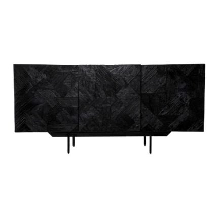 Dressoir FSFL zwart mangohout snijwerk 168cm