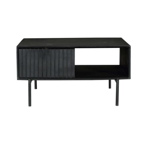 Salontafel FSMA zwart mangohout 80cm Salontafel FSMA zwart mangohout 80cm