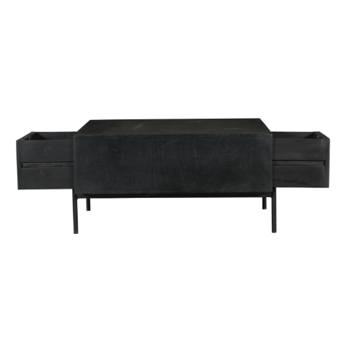 Salontafel FSMA zwart mangohout 80cm o Salontafel FSMA zwart mangohout 80cm o