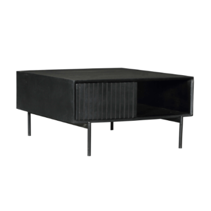 Salontafel FSMA zwart mangohout 80cm z