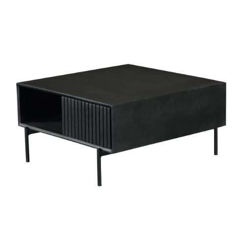 Salontafel FSMA zwart mangohout 80cm z2 Salontafel FSMA zwart mangohout 80cm z2