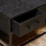 Salontafel FSNE zwart mangohout 80cm o