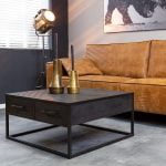 Salontafel FSNE zwart mangohout 80cm z