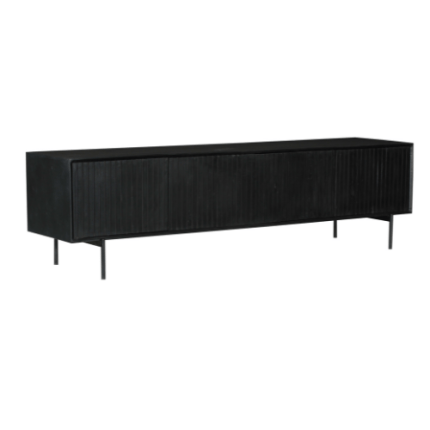 Tv meubel FSMA zwart mangohout 165 210cm z
