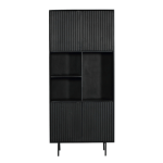 Vakkenkast FSMA zwart mangohout 90cm