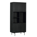 Vakkenkast FSMA zwart mangohout 90cm z