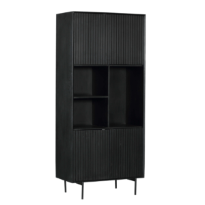 Vakkenkast FSMA zwart mangohout 90cm z