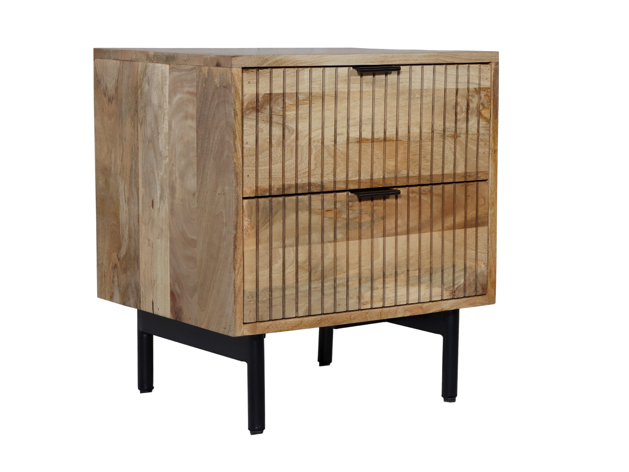 Mango houten meubels 4 Nachtkastje Malibu Mango Naturel 2 Lades