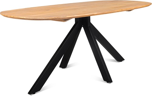 Mango houten meubels 6 eettafel deens ovaal runa 140